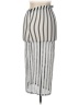 Uptown U.S.A. Stripes Silver Casual Skirt Size L - photo 1