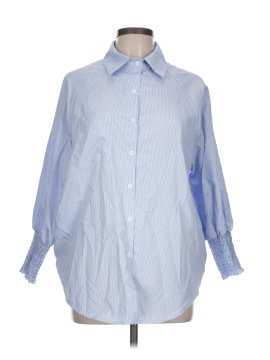 Unbranded 3/4 Sleeve Button-Down Shirt (view 1)