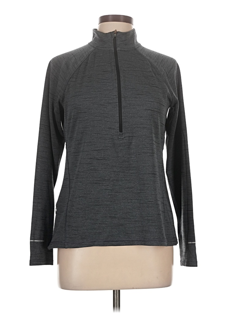 Pre-owned Assorted Brands Fleece Jacket In Gray