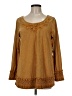 Assorted Brands 100% Cotton Brown Long Sleeve Blouse Size M - photo 1