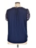41Hawthorn 100% Polyester Floral Blue Short Sleeve Blouse Size XL - photo 2
