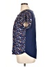 41Hawthorn 100% Polyester Floral Blue Short Sleeve Blouse Size XL - photo 5