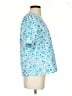 Draper James 100% Cotton Floral Paisley Blue Short Sleeve Blouse Size S - photo 4