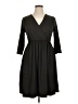 Shop Basic USA Solid Black Casual Dress Size 1X - photo 1