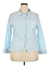 Unbranded Blue 3/4 Sleeve Button-Down Shirt Size XXL - photo 1