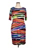Connected Apparel Graphic Orange Cocktail Dress Size 16 - photo 1