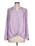 Dana Buchman 100% Polyester Polka Dots Purple Long Sleeve Blouse Size L - photo 1