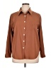 Shein Solid Brown Long Sleeve Blouse Size 0X - photo 1