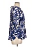 JM Collection 100% Polyester Blue 3/4 Sleeve Blouse Size L (petite) - photo 4