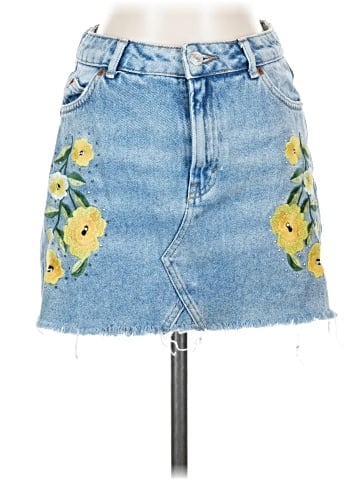 Topshop Denim Skirt (view 1)