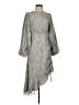 OPT 100% Polyester Gray Purple Casual Dress Size S - photo 1
