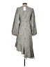 OPT 100% Polyester Gray Purple Casual Dress Size S - photo 2