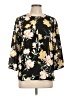 JM Collection 100% Polyester Floral Black 3/4 Sleeve Blouse Size L (petite) - photo 1