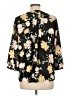 JM Collection 100% Polyester Floral Black 3/4 Sleeve Blouse Size L (petite) - photo 2