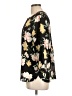 JM Collection 100% Polyester Floral Black 3/4 Sleeve Blouse Size L (petite) - photo 5