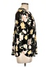 JM Collection 100% Polyester Floral Black 3/4 Sleeve Blouse Size L (petite) - photo 4