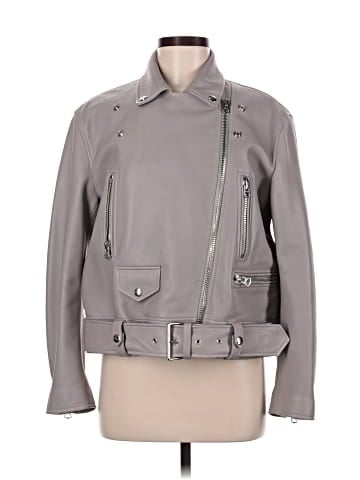 Acne Studios Merlyn Oversized Leather Biker Jacket (view 1)