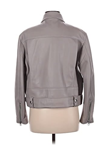 Acne Studios Merlyn Oversized Leather Biker Jacket (view 2)