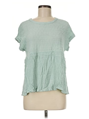 Cotton Bleu Short Sleeve Blouse (view 1)