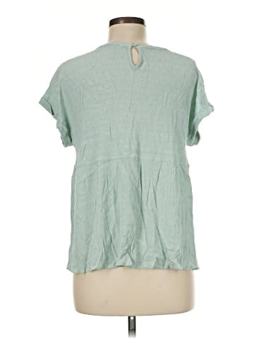 Cotton Bleu Short Sleeve Blouse (view 2)