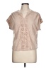 Cable & Gauge Tan Short Sleeve Blouse Size L - photo 1