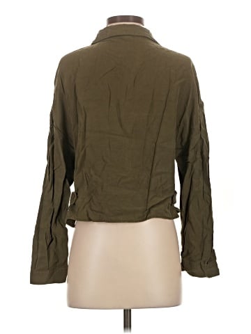 Zara TRF 3/4 Sleeve Button-Down Shirt (view 2)
