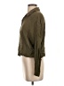 Zara TRF Green 3/4 Sleeve Button-Down Shirt Size S - photo 5