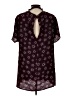 Torrid 100% Rayon Stars Burgundy Short Sleeve Blouse Size Lg Plus (0) - photo 2