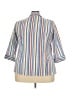 Allison Daley Stripes Ivory 3/4 Sleeve Button-Down Shirt Size 18 - photo 2