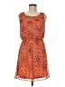 Pink Owl 100% Polyester Paisley Orange Cocktail Dress Size M - photo 1