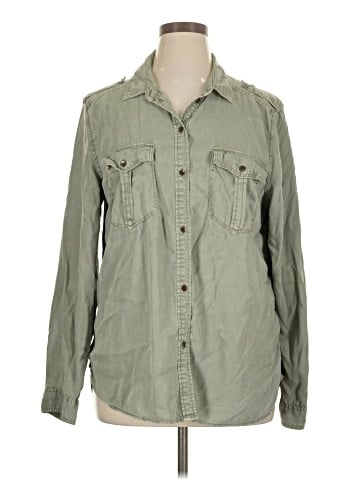 American Eagle Outfitters Long Sleeve Button-Down Shirt (view 1)