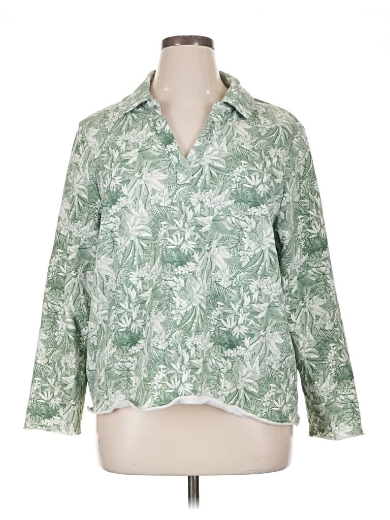 Pre-owned Tommy Bahama Cardigan Sweater In Green