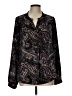 Daniel Rainn 100% Polyester Paisley Black Long Sleeve Blouse Size L - photo 1
