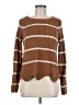 Pinque Stripes Brown Pullover Sweater Size M - photo 1