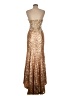 Jovani 100% Polyester Gold Cocktail Dress Size 6 - photo 2