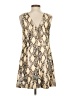 Toccin 100% Polyester Animal Print Tan Cocktail Dress Size S - photo 2