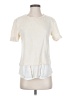 Left Coast by Dolan 100% Cotton Ivory Short Sleeve Top Size S - photo 1
