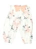 Unbranded Floral Ivory Snow Pants With Bib Size 0-3 mo - photo 1