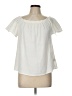 Adiva 100% Cotton Ivory Short Sleeve Blouse Size L - photo 1