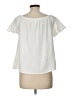 Adiva 100% Cotton Ivory Short Sleeve Blouse Size L - photo 2