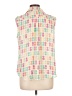 Talbots Outlet 100% Polyester Hearts Ivory Sleeveless Blouse Size Lg Petite - photo 2