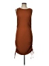 BTFBM Solid Brown Casual Dress Size L - photo 1