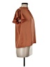Shein Brown Short Sleeve Blouse Size 6 - photo 4