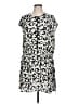 Reiss Print Black Silver Casual Dress Size 10 - photo 1