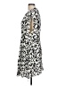Reiss Print Black Silver Casual Dress Size 10 - photo 5