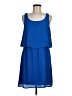 Neiman Marcus 100% Polyester Solid Blue Casual Dress Size M - photo 1