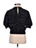 ABound 100% Polyester Polka Dots Black Short Sleeve Blouse Size XXS - photo 2