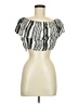 ASTR The Label 100% Rayon Silver Short Sleeve Top Size M - photo 1