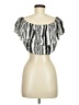 ASTR The Label 100% Rayon Silver Short Sleeve Top Size M - photo 2