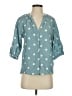 Primark Polka Dots Teal 3/4 Sleeve Blouse Size XS - photo 1